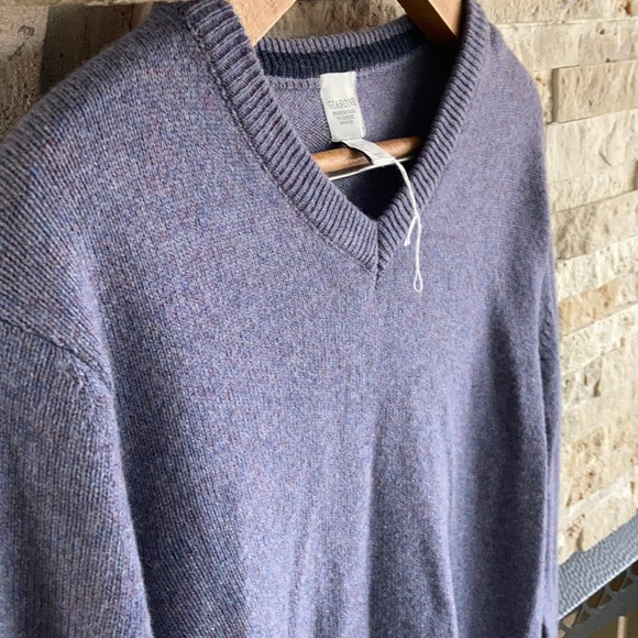 Giasone wool cashmere vneck sweater lavender - Picture 3 of 16